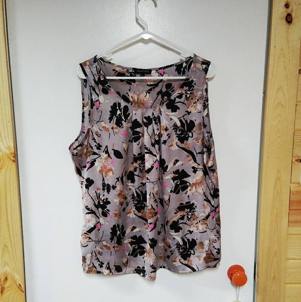 Notations Floral Blouse
